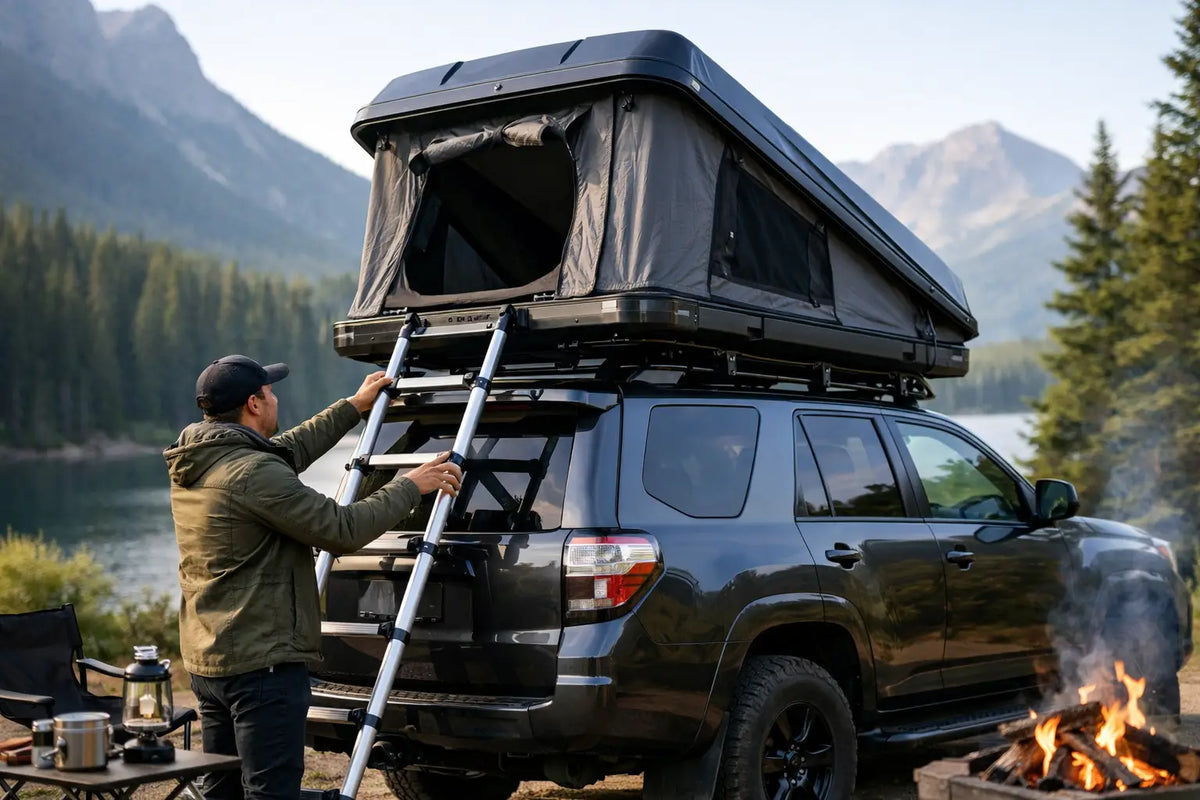 Hard Shell Rooftop Tent Setup for Faster Camps