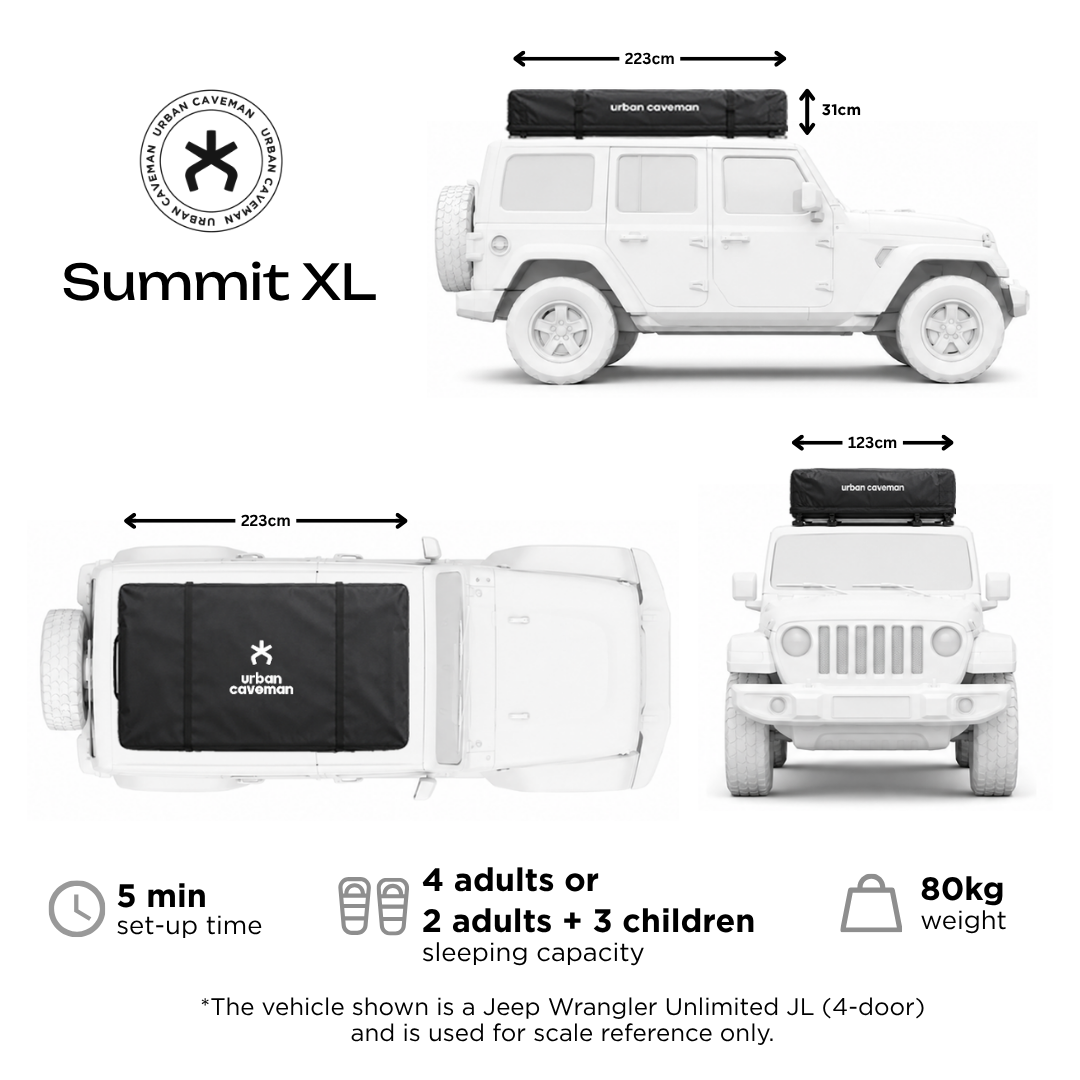 Urban Caveman Summit XL Soft shell Roof Top Tent