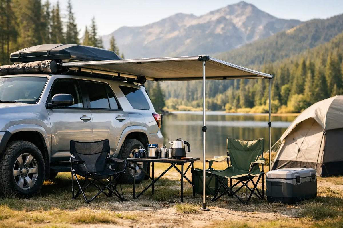 Mount Car Awning for Faster Campsite Comfort