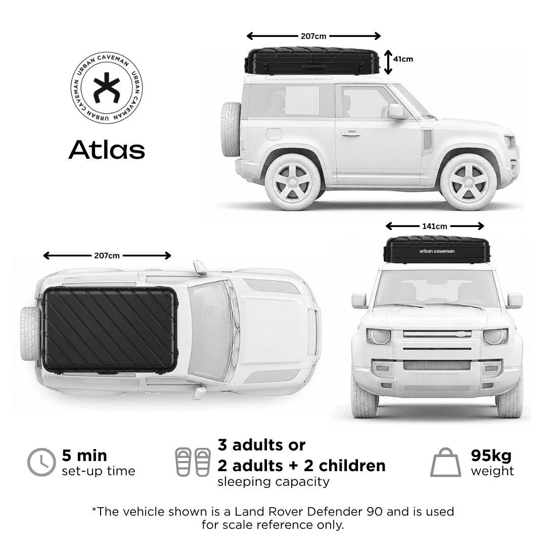 Urban Caveman Atlas Hard shell Roof Top Tent