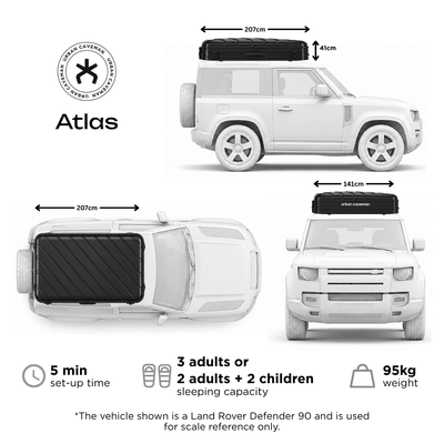 Urban Caveman Atlas Hard shell Roof Top Tent