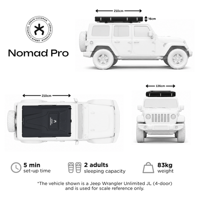 Urban Caveman Nomad Pro Hard Shell Roof Top Tent