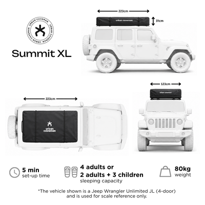 Urban Caveman Summit XL Soft shell Roof Top Tent